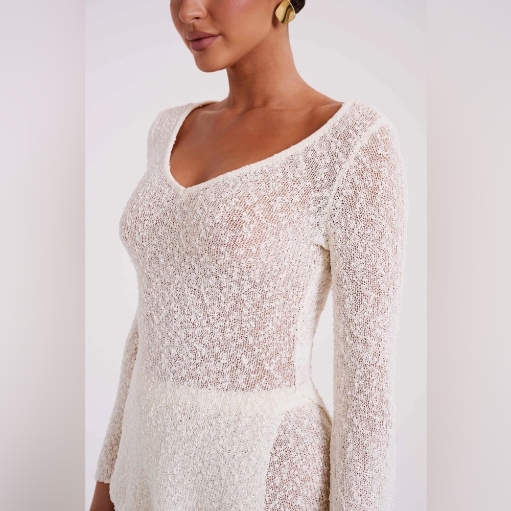 Meshki Liz Boucle Long Sleeve Top - Cream - Picture 2 of 3